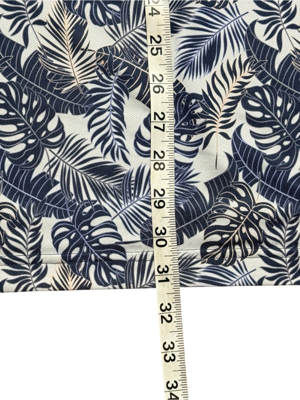 Straight Down Performance Golf Polo Navy Tropical Print Men's Large - Picture 8 of 10